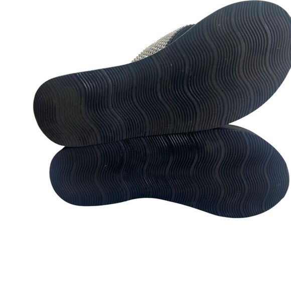 Lilypas Black and Silver Women's Sandals with crystal rhinestones Basket… - Picture 7 of 7